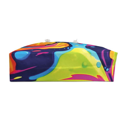 Sac de Voyage Fluide Abstrait Coloré | Sac Fourre-tout Néon Effet Liquide | Grand Cabas