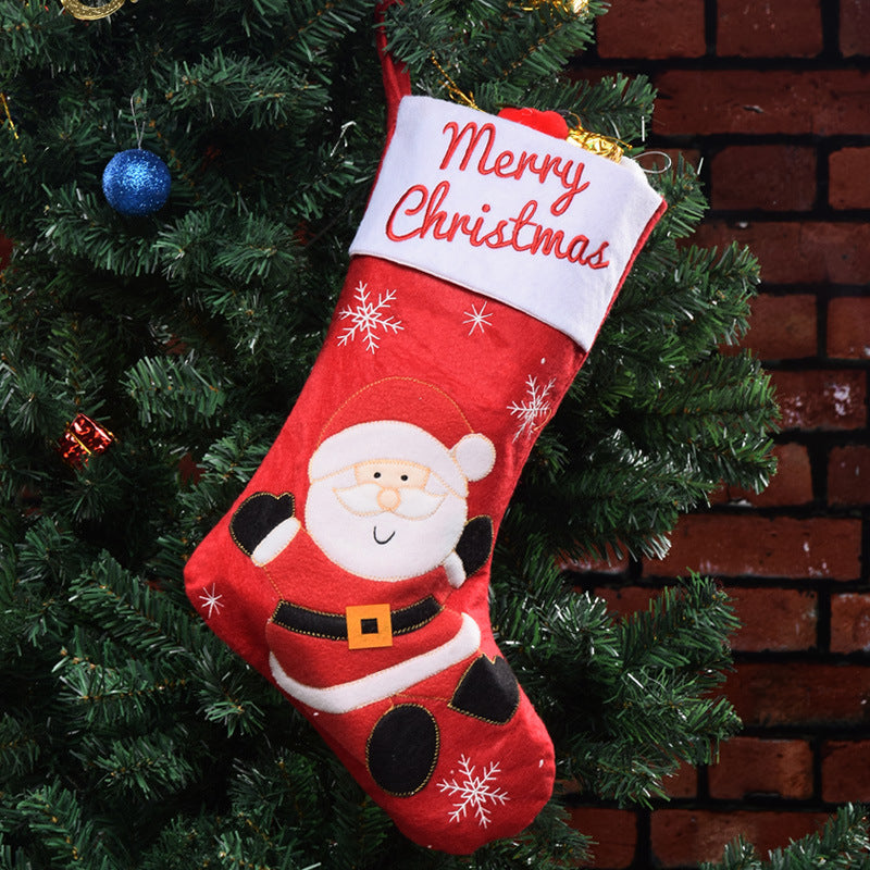 Christmas Stocking Pendant – Elk & Santa Hanging Decoration