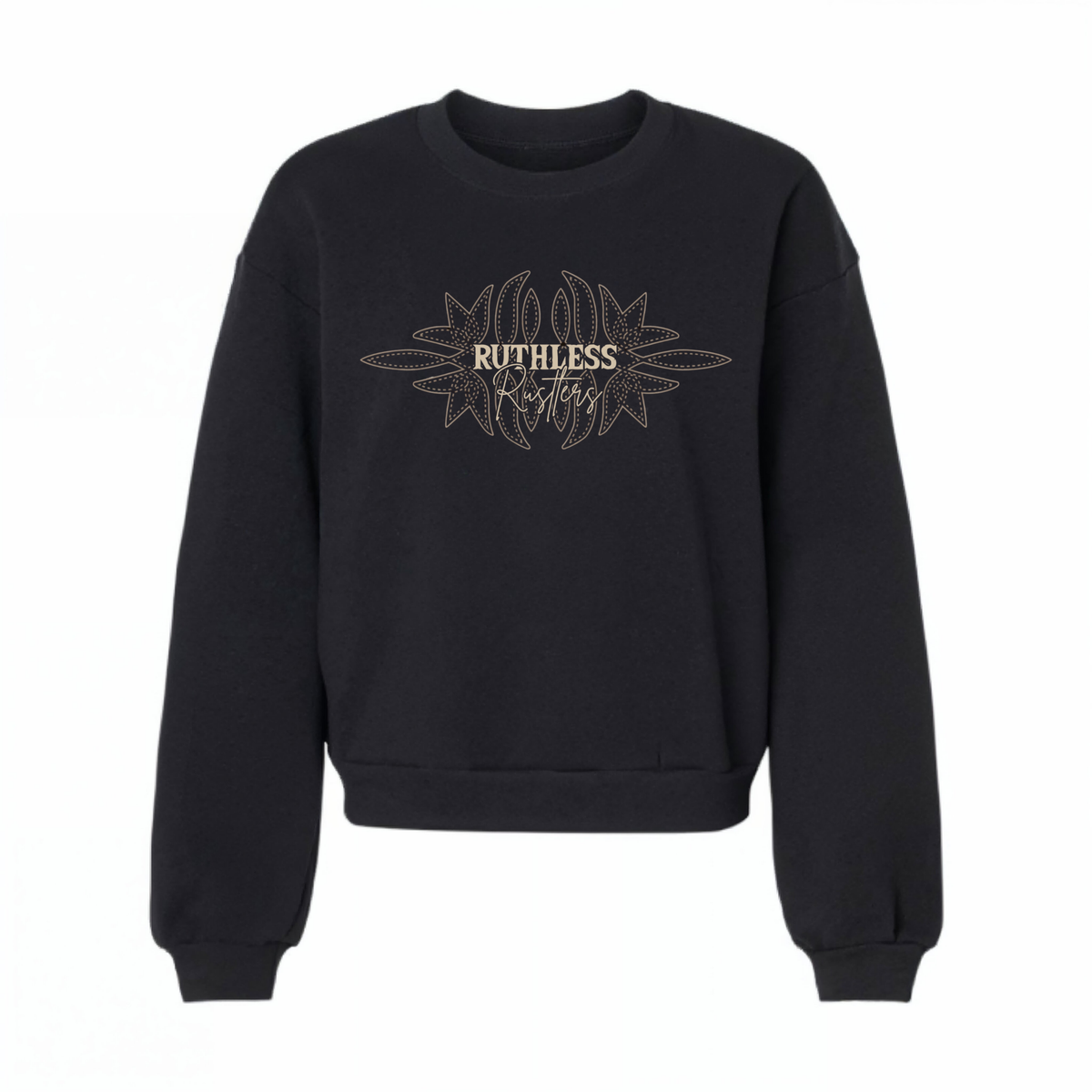 STITCHED WESTERN SWEATSHIRT | Black