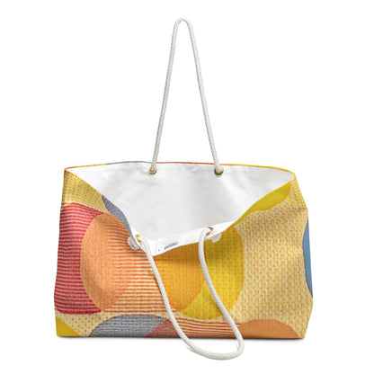 Sac de voyage rétro à cercles colorés | Sac fourre-tout géométrique abstrait | Sac de plage | Grand sac fourre-tout | Sac de maman occupée | Sac de maman qui travaille