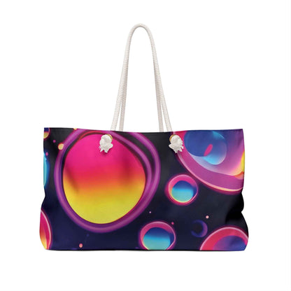Sac de voyage abstrait bulles néon | Sphères dégradées colorées | Sac de voyage maman