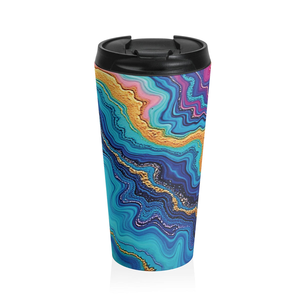 Mug de voyage en acier inoxydable Geode Swirl
