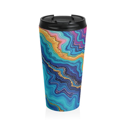 Mug de voyage en acier inoxydable Geode Swirl
