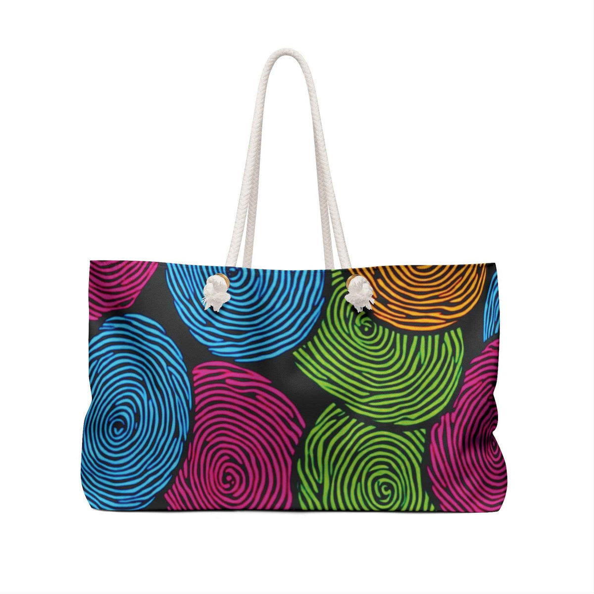 Sac de voyage grands formats à cercles tourbillonnants colorés | Motif abstrait éclatant | Sac de cabine pour maman occupée | Cadeaux pour la Fête des Mères