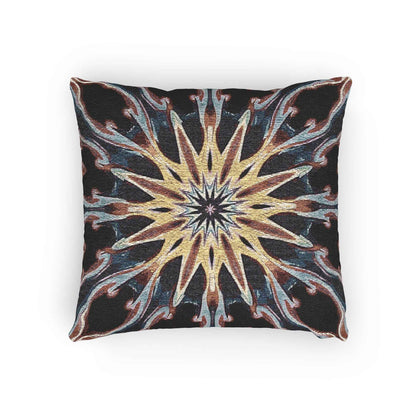 Coussin tissé Mandala Étoile | Coussin décoratif Bohème Géométrique