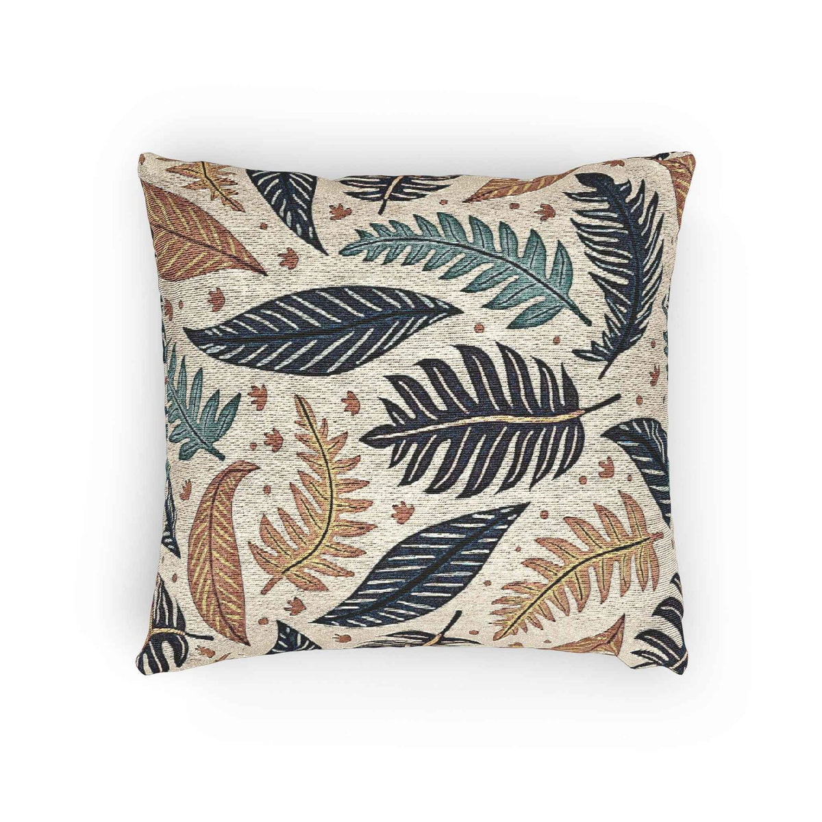 Coussin Tissé Motif Feuillage Botanique | Coussin Décoratif Tapisserie, Décoration Bohème