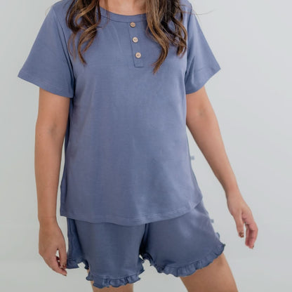Ladies' Bamboo 2-Piece Short Sleeve Lounge Set | Fresh Clover