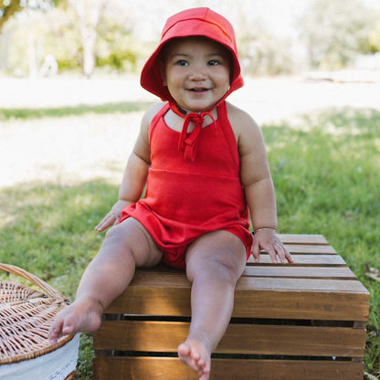 Baby/Kids' Bamboo Halter Romper | Bison Plaid