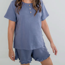 Ladies' Bamboo 2-Piece Short Sleeve Lounge Set | Dusty Lilac