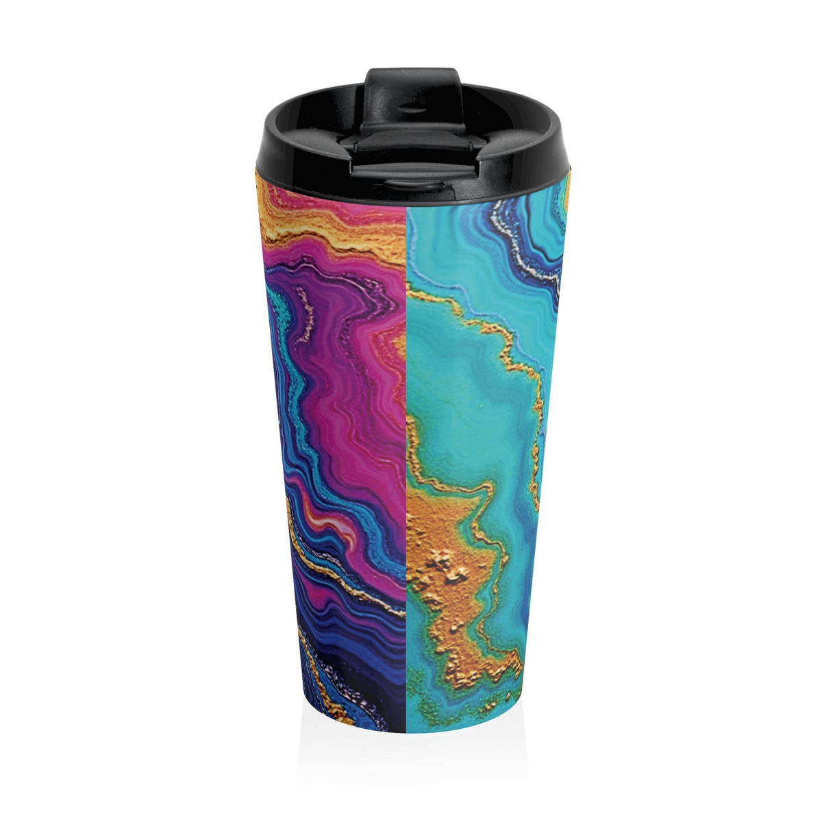 Mug de voyage en acier inoxydable Geode Swirl