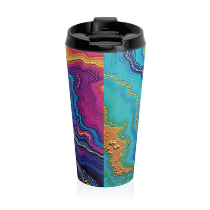 Mug de voyage en acier inoxydable Geode Swirl