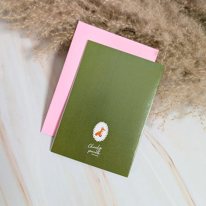 Mini-carte de vœux « Animaux de la forêt douillets »