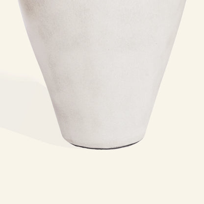 Large decorative vase in cement and seagrass