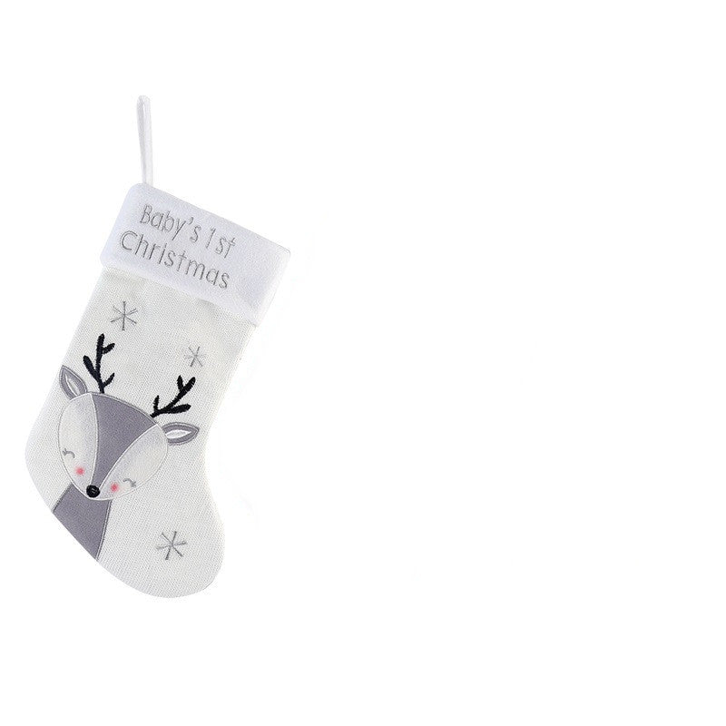 Christmas Fox Wool Stockings – Cute Plush Holiday Gift Stockings, 3 Colors