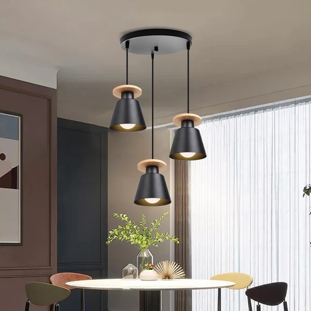 Plafonnier lustre LED moderne – Lampe suspendue rétro européenne en fer pour salle à manger, chambre et salon