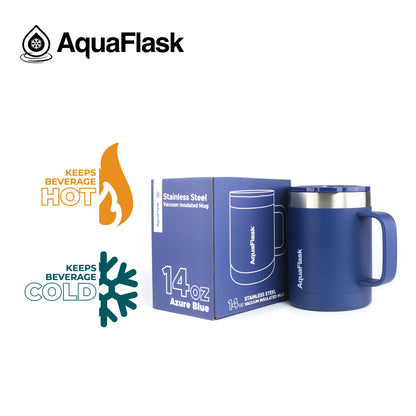 Mug Aquaflask isotherme avec couvercle et anse 415 ml (14 oz)