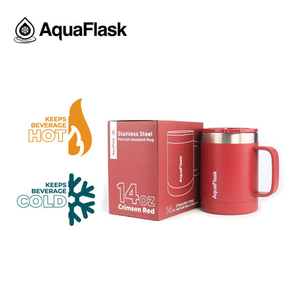 Mug Aquaflask isotherme avec couvercle et anse 415 ml (14 oz)