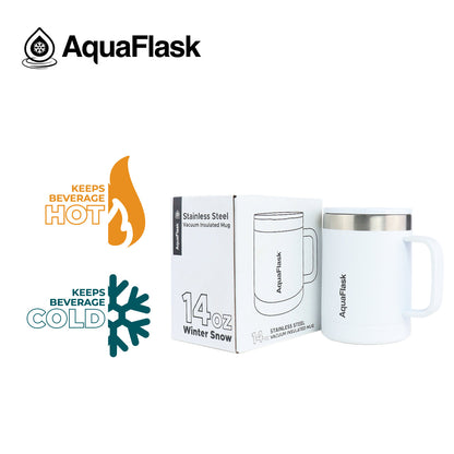Mug Aquaflask isotherme avec couvercle et anse 415 ml (14 oz)