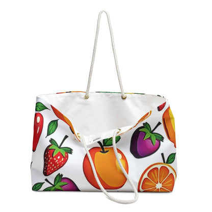 Sac de voyage à motif de fruits colorés | Sac fourre-tout Citron Cerise Fraise | Sac de plage | Grand sac fourre-tout | Sac fourre-tout maman | Cadeau pour maman