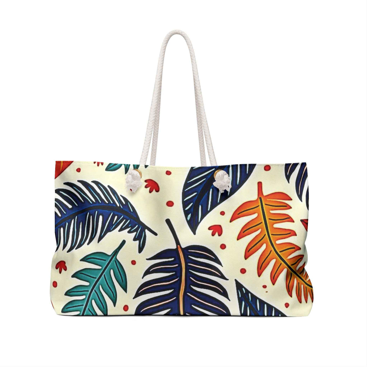 Sac de voyage feuilles tropicales colorées | Fourre-tout de voyage motif feuilles