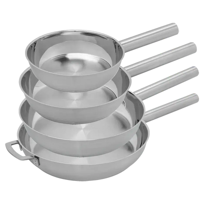 COMBEKK | Set de 4 poêles en acier inoxydable
