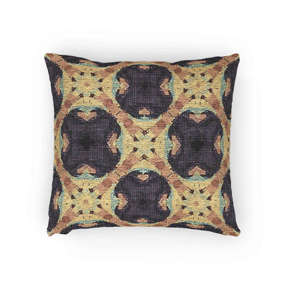 Oreiller tissé à motif mosaïque géométrique | Coussin décoratif à carreaux style bohème