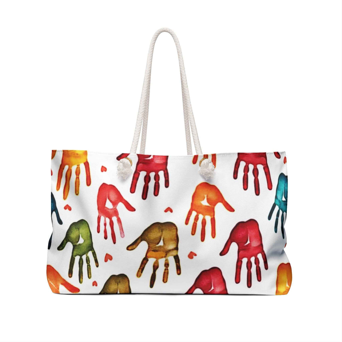 Sac de voyage Empreintes de mains colorées | Motif Mains peintes