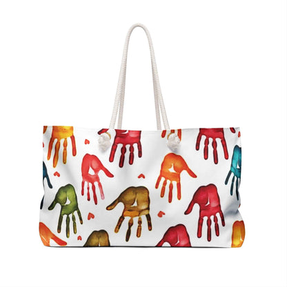 Sac de voyage Empreintes de mains colorées | Motif Mains peintes