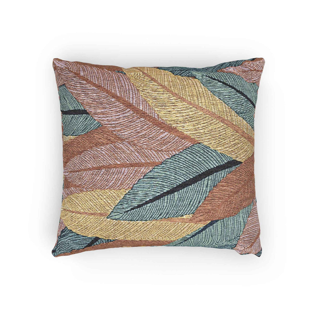 Oreiller Tressé Feuille Tropicale | Coussin Décoratif Bohème
