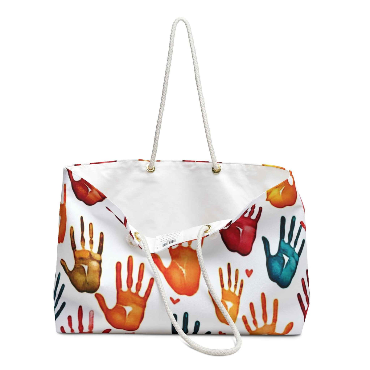 Sac de voyage Empreintes de mains colorées | Motif Mains peintes