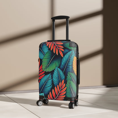 Valise cabine feuille tropicale – Bagage de voyage imprimé palmier coloré
