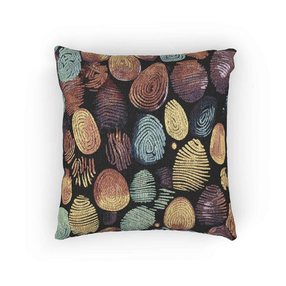 Oreiller tissé en tapisserie galet abstrait | Coussin décoratif à motif de pierres multicolores