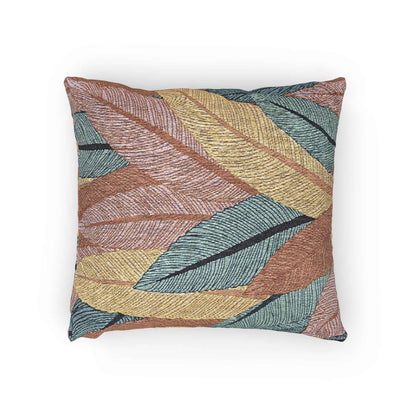 Oreiller Tressé Feuille Tropicale | Coussin Décoratif Bohème