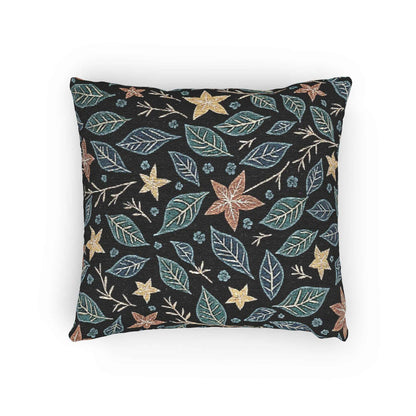 Oreiller tissé à motif floral Starleaf | Feuilles de nuit botaniques