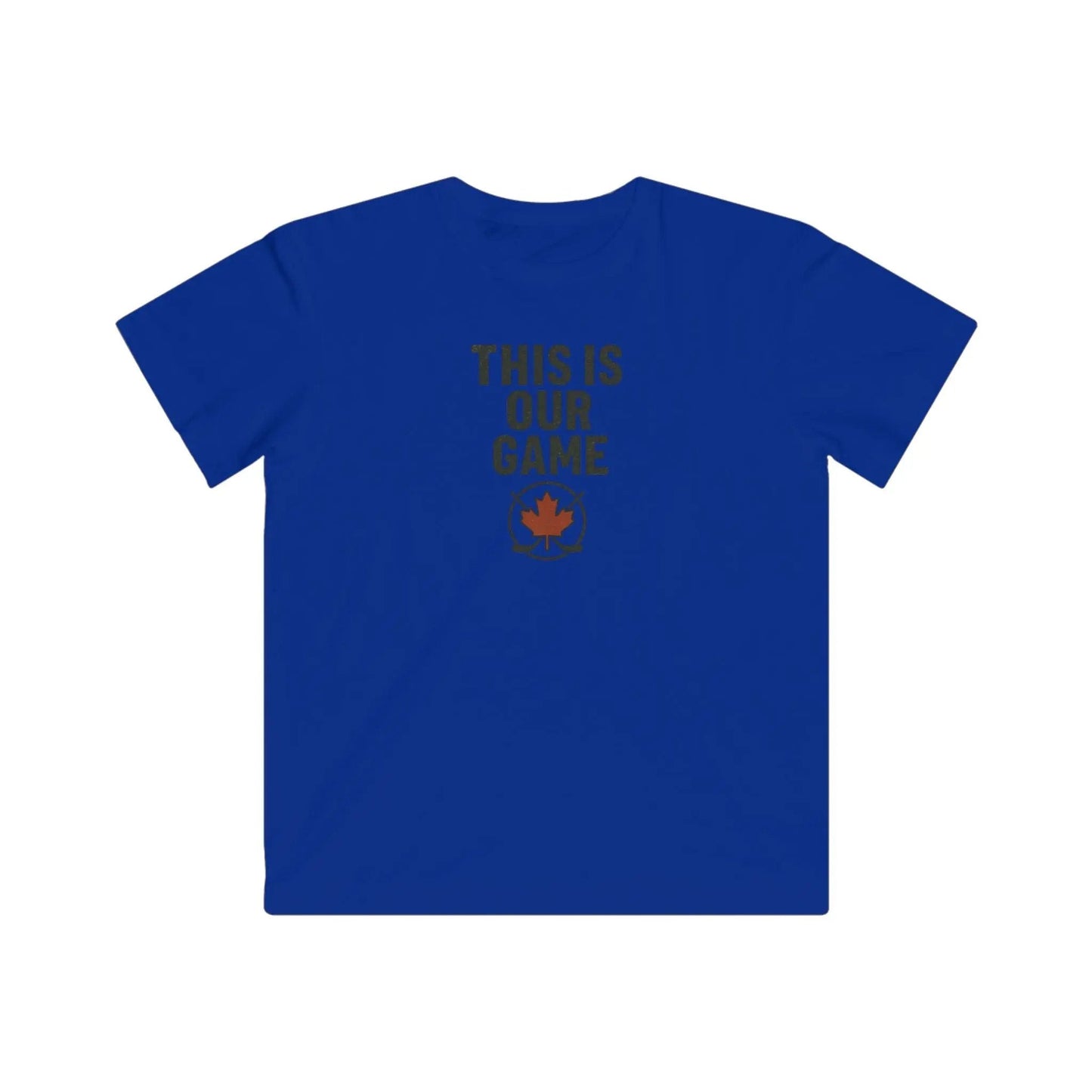 T-shirt jeune « C'est notre jeu » – Motif feuille d'érable canadienne