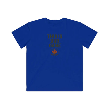 T-shirt jeune « C'est notre jeu » – Motif feuille d'érable canadienne