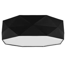 KANTOOR Black Linen Origami Flush Mount Ceiling Light for Bedroom, Office & Hallway