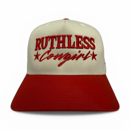 RUTHLESS COWGIRL COMBO CAP | Beige/Red