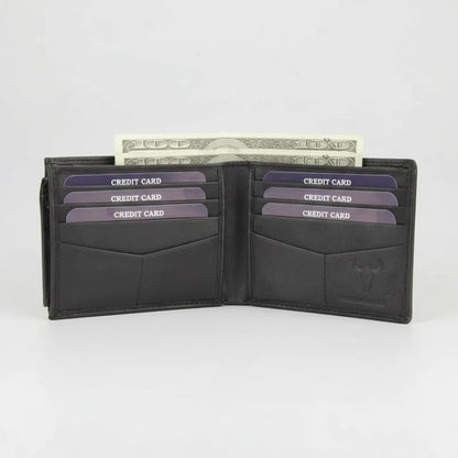 Portefeuille bifold homme RFID avec étui à cartes amovible