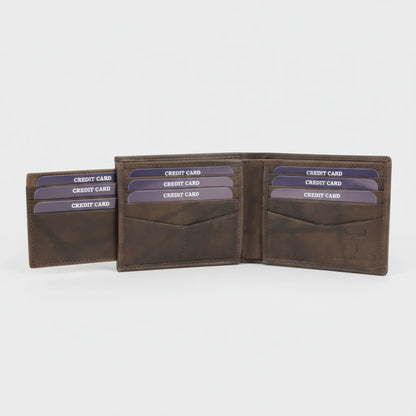 Portefeuille bifold homme RFID avec étui à cartes amovible
