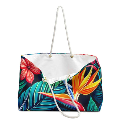 Sac de voyage Tropical Hibiscus Floral | Feuilles d'Oiseau de paradis, Grand sac fourre-tout