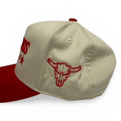 RUTHLESS COWGIRL COMBO CAP | Beige/Red