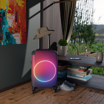 Valise cabine Neon Halo – Housse de valise cercle dégradé
