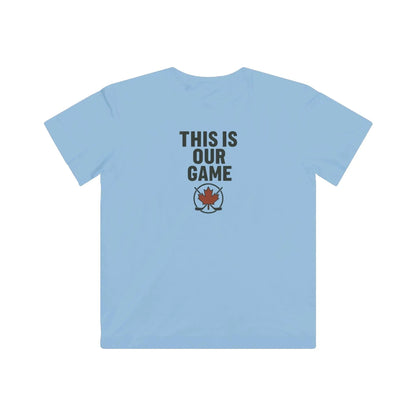 T-shirt jeune « C'est notre jeu » – Motif feuille d'érable canadienne