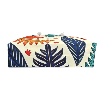 Sac de voyage feuilles tropicales colorées | Fourre-tout de voyage motif feuilles