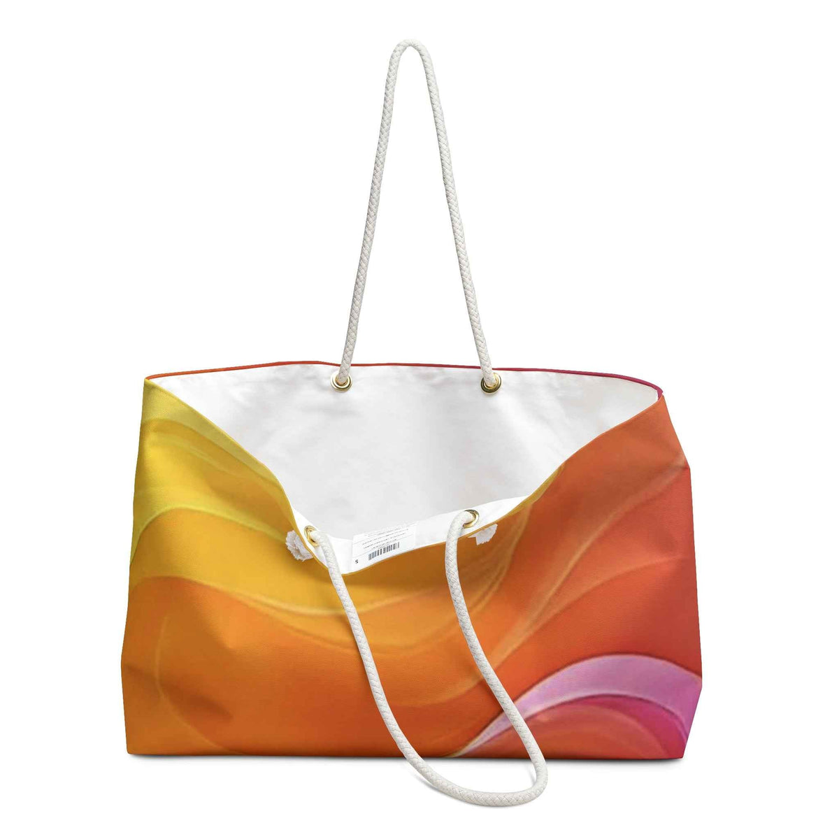 Sac de voyage abstrait Vagues Coucher de soleil | Sac de plage coloré