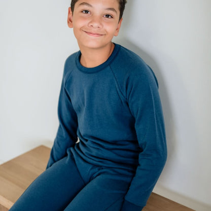 Youth Bamboo Fleece Raglan Pullover | Black
