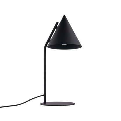 Lampe de table moderne et minimaliste CONO noire pour chambre à coucher et table de chevet