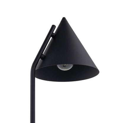 Lampe de table moderne et minimaliste CONO noire pour chambre à coucher et table de chevet