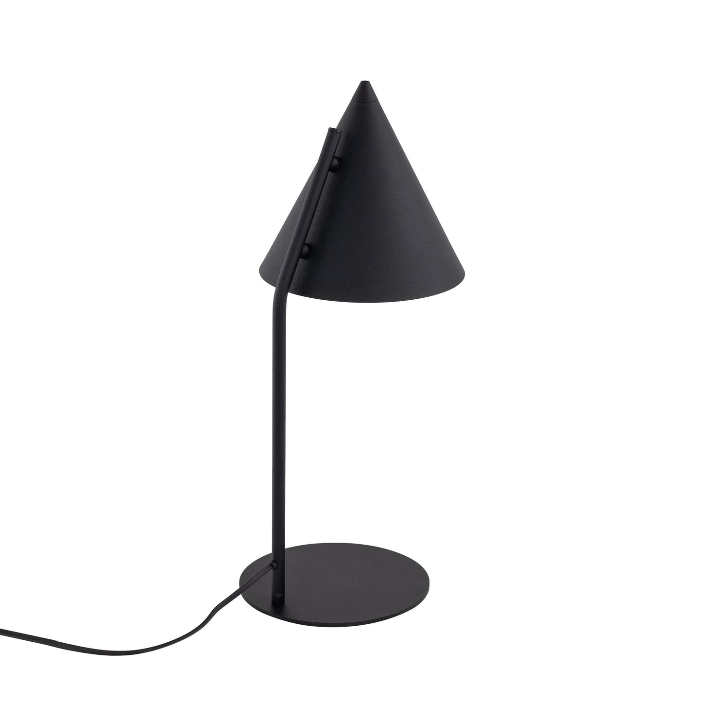 Lampe de table moderne et minimaliste CONO noire pour chambre à coucher et table de chevet